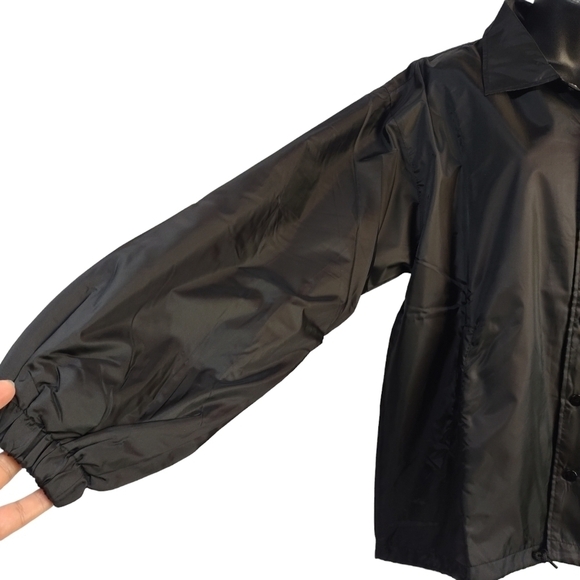 First Class Men's Black 100% Nylon Windbreaker Jacket Size M NWT - Picture 6 of 10